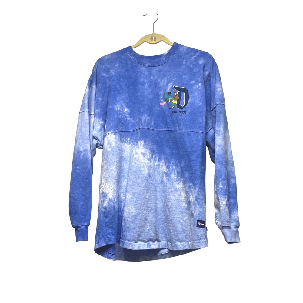 Disneyland Resort Tie-Dye Lilo & Stitch Spirit Jersey Adult S Blue White Disney
